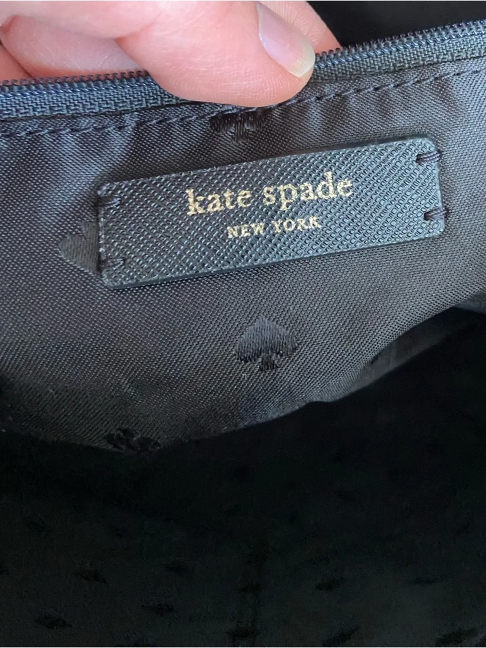 Kate Spade Joeley Black Glitter Zip Top Tote